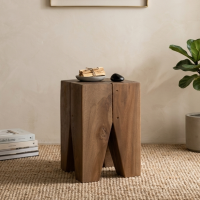 Janes Stump Dark Teak Stool