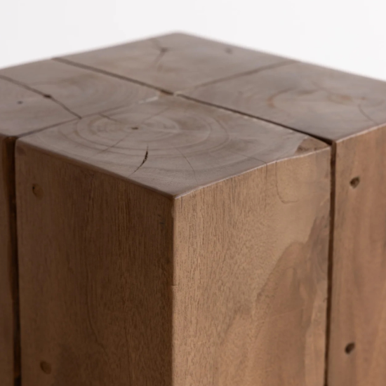Janes Stump Dark Teak Stool