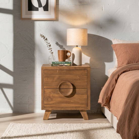 Jayna Recycled Teak Bedside Table