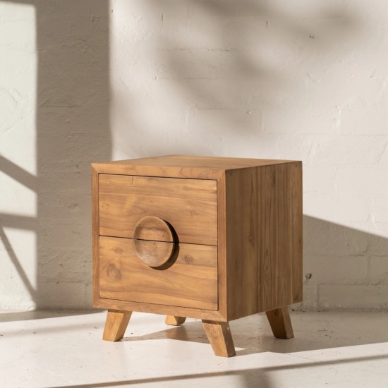 Jayna Recycled Teak Bedside Table