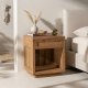 Jemia Teak and Rattan Bedside Table