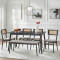 Jutin Dining Set Meja Makan Set 4 Kursi Bangku