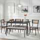 Jutin Dining Set Meja Makan Set 4 Kursi Bangku Jutin Dining Set Meja Makan Set 4 Kursi Bangku