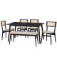 Jutin Dining Set Meja Makan Set 4 Kursi Bangku Jutin Dining Set Meja Makan Set 4 Kursi Bangku