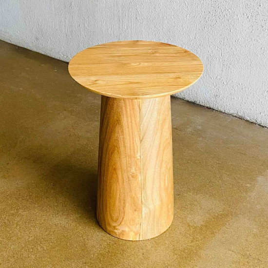 Kali Side Table Meja Teras Bundar Kayu Solid