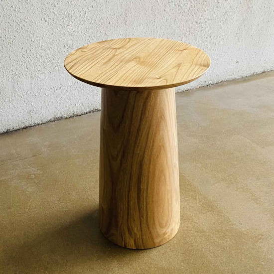 Kali Side Table Meja Teras Bundar Kayu Solid