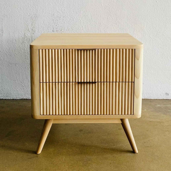 Kella Bedside Meja Nakas Retro 2 laci