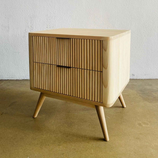 Kella Bedside Meja Nakas Retro 2 laci