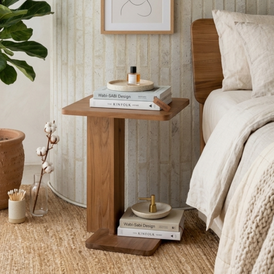 Kirana Side Table Walnut Finish