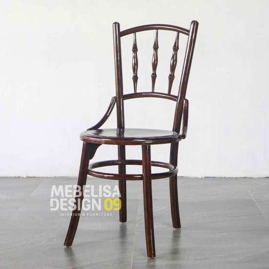 Kopitiam Kursi Makan Antik Minimalis Kayu Jati