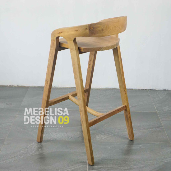 Kursi Cafe Bar Stools Kayu Jati Scandinavian