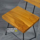 Kursi Cafe Rangka Besi Kayu Jati Industrial Modern
