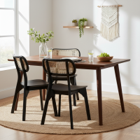 Kursi Cafe Rotan Canro Black Finish