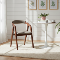 Kursi Makan Cafe Minimalis Scandinavian Jati