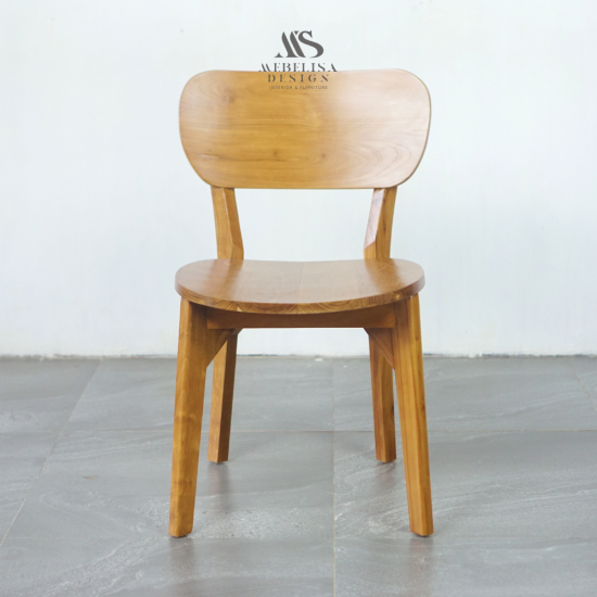 Kursi Makan Cafe Scandinavian Minimalis Kayu Solid