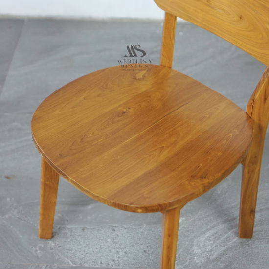 Kursi Makan Cafe Scandinavian Minimalis Kayu Solid