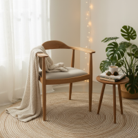 Kursi Makan Jati Retro Hiro Scandinaavian