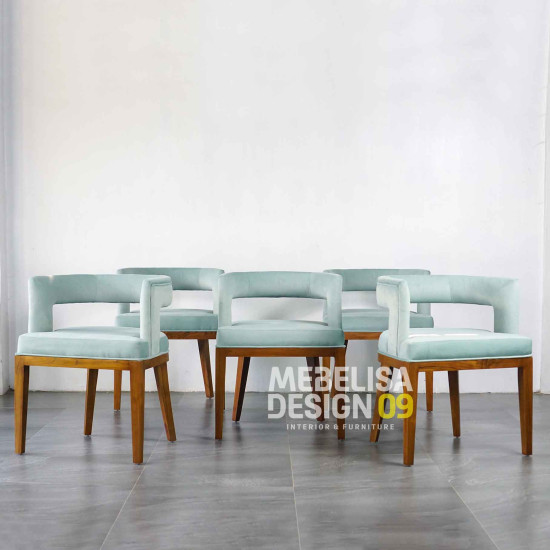 Kursi Makan Minimalis Modern Jok Rangka Kayu Jati