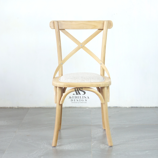 Kursi Makan Resto Kayu Jati Bentwood Natural Waterbased