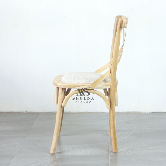Kursi Makan Resto Kayu Jati Bentwood Natural Waterbased