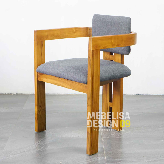 Kursi Makan Resto Modern Minimalis Kayu Jati