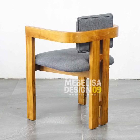 Kursi Makan Resto Modern Minimalis Kayu Jati