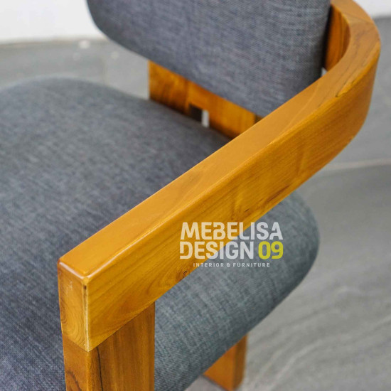 Kursi Makan Resto Modern Minimalis Kayu Jati