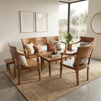 Kursi Meja Tamu Set 3111 Rafles Kayu Jati Jepara