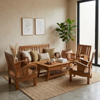 Kursi Meja Tamu Set Minimalis Jati Mebel Jepara 2111