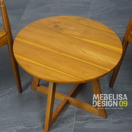 Kursi Meja Teras Set Retro Minimalis Kayu Jati