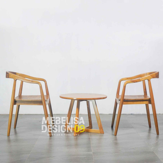 Kursi Meja Teras Set Retro Minimalis Kayu Jati