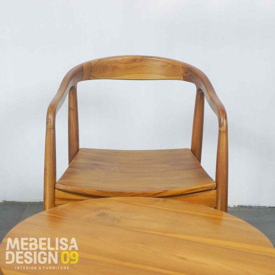 Kursi Meja Teras Set Retro Minimalis Kayu Jati