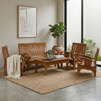 Kursi Ruang Tamu Minimalis Set 2111 Kayu Jati Ukiran