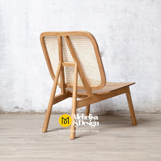 Kursi Santai Depan Rumah Rotan Kayu Jati Aora