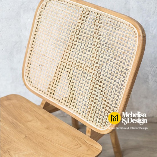 Kursi Santai Depan Rumah Rotan Kayu Jati Aora