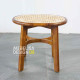 Kursi Stool Minimalis Oval Scandinavian Kayu Rattan Base
