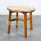 Kursi Stool Minimalis Oval Scandinavian Kayu Rattan Base