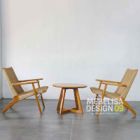 Kursi Teras Set Meja Depan Rumah Mix Anyaman Tali Lum