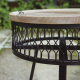 Lattice Bistro Accent Table Reclaimed Teak Wood