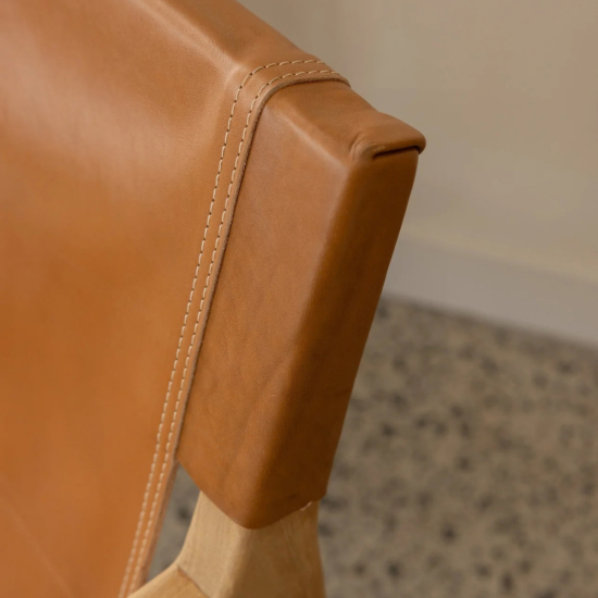 Leather Sling Chair Nude