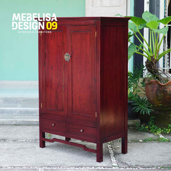 Lemari Antik Minimalis Model China 2 Pintu