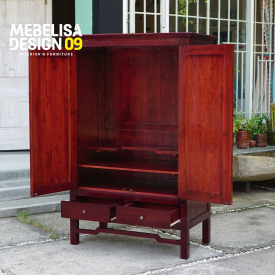 Lemari Antik Minimalis Model China 2 Pintu