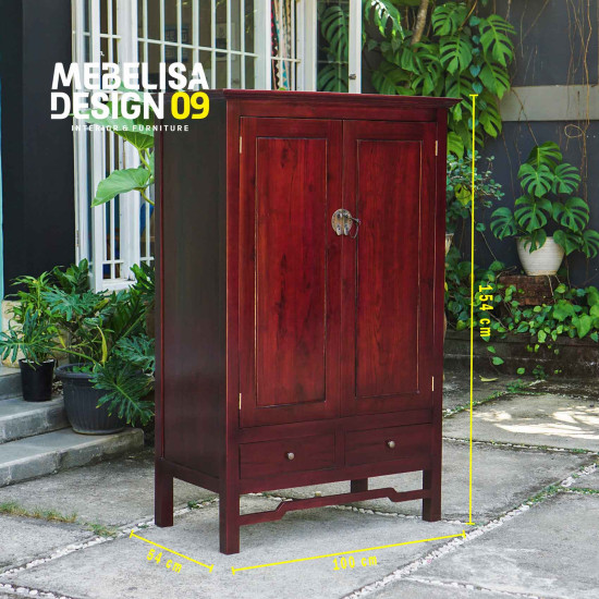 Lemari Antik Minimalis Model China 2 Pintu