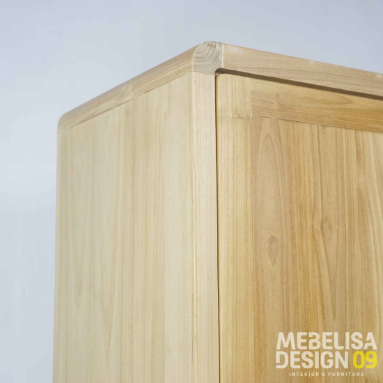 Lemari Baju Retro 2 Pintu Minimalis Kayu Jati