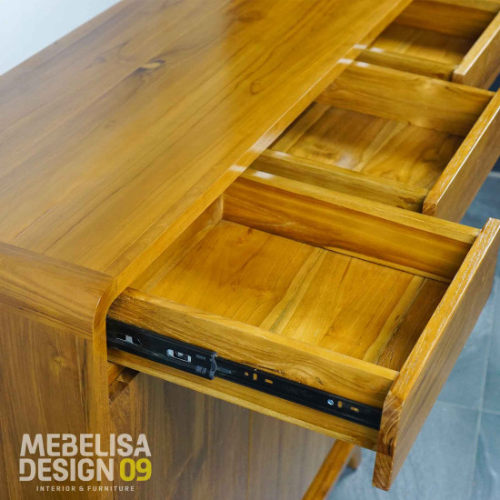 Lemari Cabinet Rak Sepatu Sandal Kayu Jati Minimalis Retro