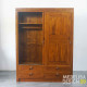 Lemari Pakaian 2 Pintu 4 Laci Kayu Jati Minimalis