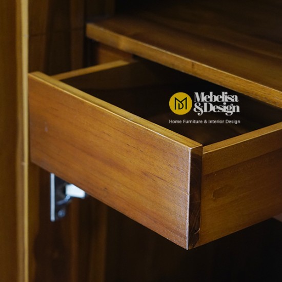 Lemari Pakaian 4 Pintu Kayu Jati Jepara