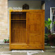 Lemari Pakaian Minimalis Kayu Jati Pintu Sleding 2P Lemari Pakaian Minimalis Kayu Jati Pintu Sleding 2P
