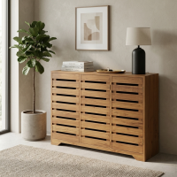 Lemari Rak Sepatu Sandal Minimalis Jati Leony