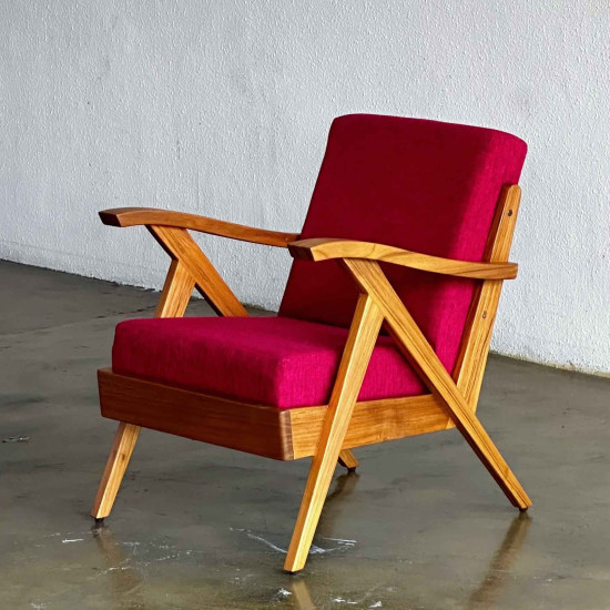 Liya Armchair Sofa Santai Single Scandinavian Kayu Jati